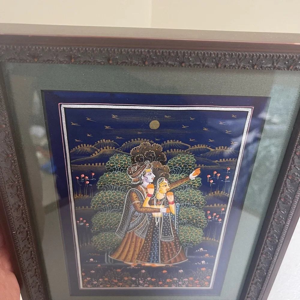 East Asian Ornate Framed Wall Art 10x8 - Picture 2 of 6